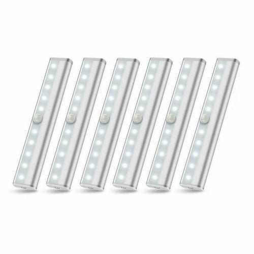 Stick-on motion sensor LED light bar with automatic detection, battery powered, 3 pack