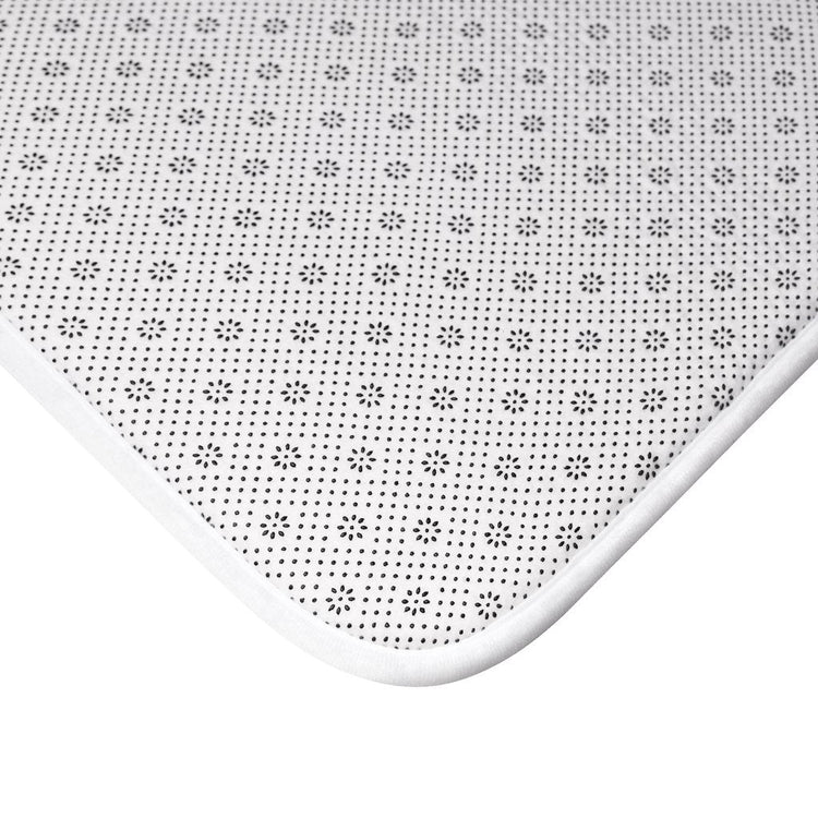 Yoga Bath Mat with Anti-Slip Backing and Downward Dog Design in 24x17 Microfiber