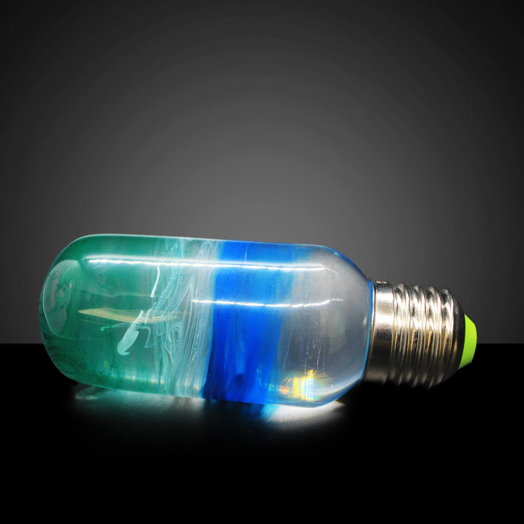Prairie-style handmade resin LED table lamp with wooden base for home décor