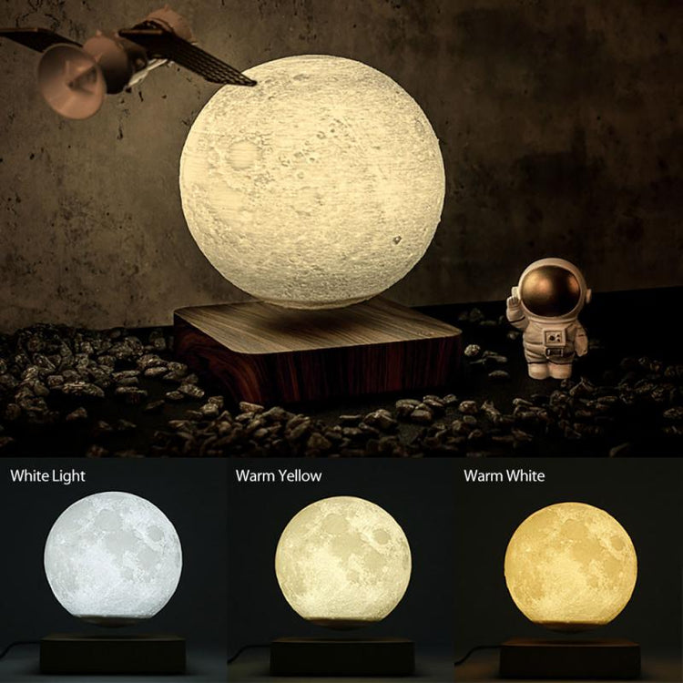 Floating moon lamp with 3D magnetic levitation and wireless LED light for home decor or gifting