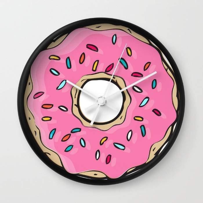 Doughnut Wall Clock – Fun decorative kitchen timepiece with plexiglass face