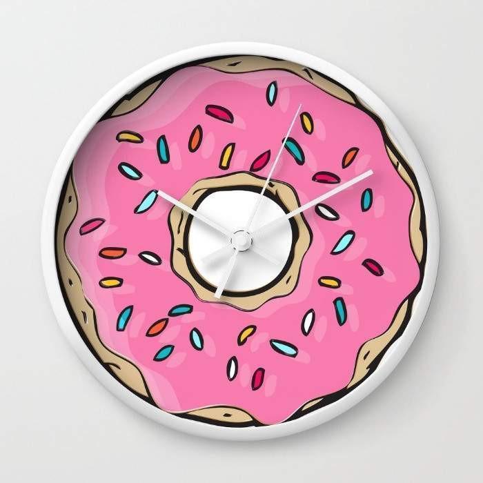 Doughnut Wall Clock – Fun decorative kitchen timepiece with plexiglass face