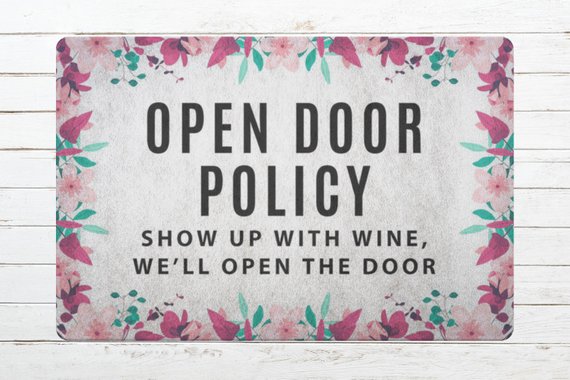 Tropical Doormat with Colorful Floral Print for Front Door