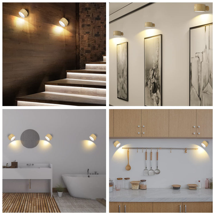 Rechargeable LED under closet light with magnetic base and touch control, 3 color modes