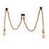 2 head industrial spider chandelier with hemp rope and black metal pendant lighting for vintage interiors