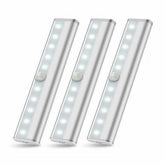 Stick-on motion sensor LED light bar with automatic detection, battery powered, 3 pack