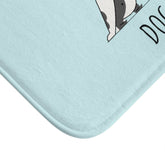Yoga Bath Mat with Anti-Slip Backing and Downward Dog Design in 24x17 Microfiber