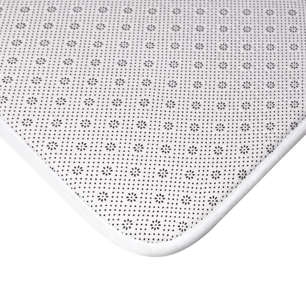Yoga Bath Mat with Anti-Slip Backing and Downward Dog Design in 24x17 Microfiber