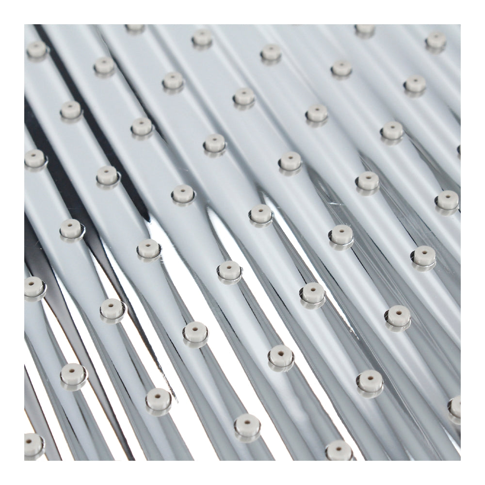 Fixed Shower Head with 20x20 cm ABS Square Design and Anti-Limescale Protection