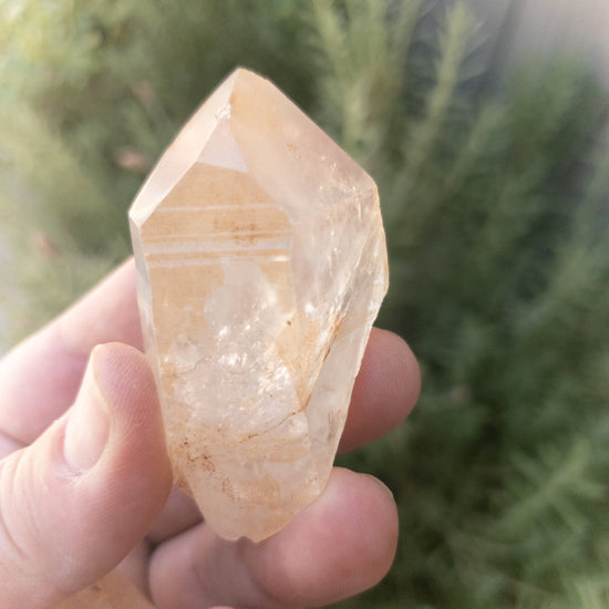 Tangerine quartz crystal points natural healing stones from Brazi
