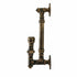 Brushed copper industrial wall lamp with steel pipe retro design, E27 light fixture for home or commercial decor