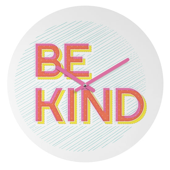 Be Kind Wall Clock – 12 inch decorative inspirational home décor