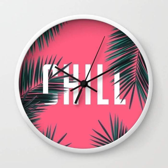 Modern 10  inch black and white wall clock with plexiglass face
