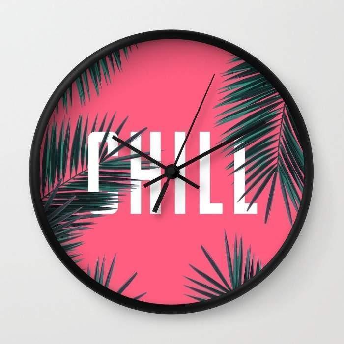 Modern 10  inch black and white wall clock with plexiglass face