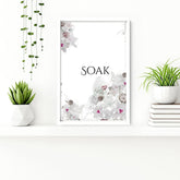 Rustic Country Bathroom Wall Decor Set of 3 Botanical Prints for Farmhouse Style