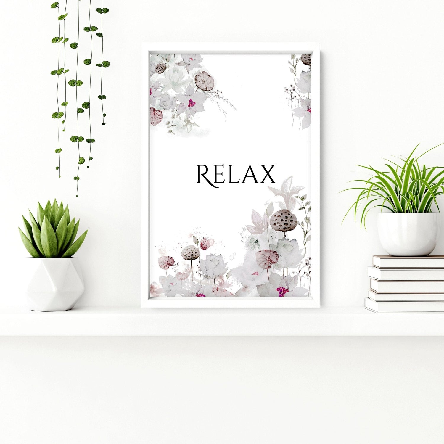 Rustic Country Bathroom Wall Decor Set of 3 Botanical Prints for Farmhouse Style