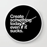 Create Something Today Wall Clock – Inspirational 10 inch art clock for creative décor
