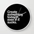Create Something Today Wall Clock – Inspirational 10 inch art clock for creative décor