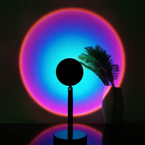 Sunset projection lamp with 16 RGB colors and remote control – perfect aesthetic lighting for bedrooms and parties
