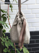 Natural Linen Storage Bag for Clothespins – Hanging Organizer with Hook