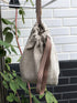 Natural Linen Storage Bag for Clothespins – Hanging Organizer with Hook