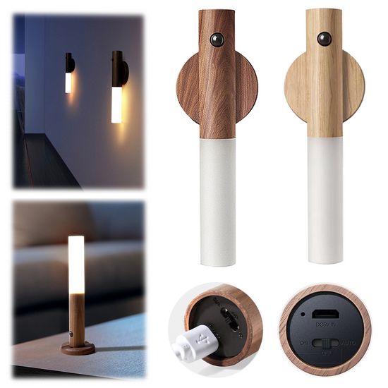 Portable Rechargeable Motion Sensor Night Light with USB Charging and PIR Detection