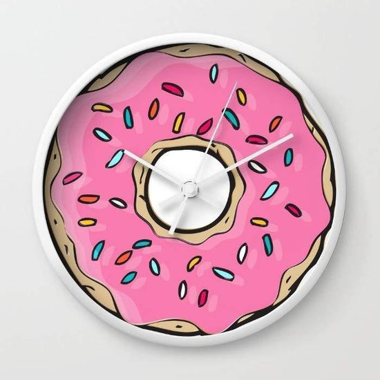 Doughnut Wall Clock – Fun decorative kitchen timepiece with plexiglass face