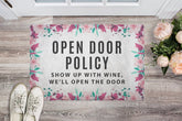 Tropical Doormat with Colorful Floral Print for Front Door