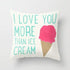 Sweet Summer Love Pillow – 16 inch romantic summer throw cushion for sofa or bedroom