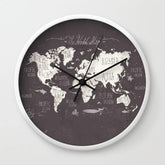 World Map Wall Clock – Travel-themed wall timepiece for modern decor